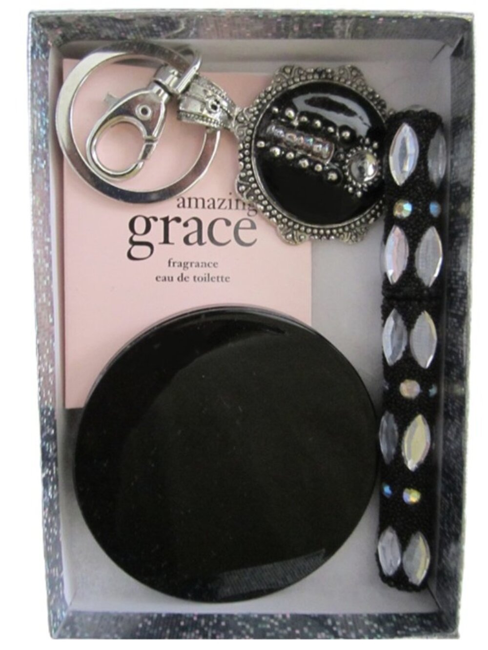 Purse Gift Set Mirror, Pen, Keychain, Philosophy Amazing Grace Scent NEW